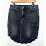 Risen Los Angeles Denim Skirt XL Black Wash Distressed Frayed Hem Womens Size XL Photo 0
