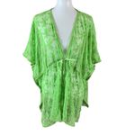 Urban Outfitters  Green Floral Mesh Sheer Kimono Cover Up Festival Beachy Photo 1