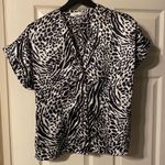 Victoria's Secret Vintage 90s VS silky zebra print short sleeve pj top, size medium Photo 0