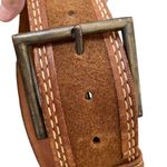 American Vintage Vintage Jeans West USA made Unisex Brown Steerhide Leather Suede Belt size 30 Photo 5