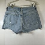 AGOLDE Light Blue Distressed Denim Shorts Photo 3