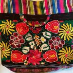 Handmade Bohemian Flower Embroidered Fabric Sling Crossbody Bag Photo 2