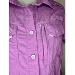 Habit  River Guide Short Sleeve Button Up Shirt UPF 30+ Purple Size M Medium EUC! Photo 1