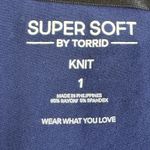 Torrid  Super Soft Tie-Front Cardigan Womens 1X Navy Blue Knit Lightweight Casual Photo 4