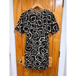 Haute Hippie Black Tan Abstract Print Boho Tunic Dress Women’s Small Cotton Photo 5