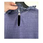 Rebecca Taylor Sleeveless Navy Blue Crochet 100% Linen Dress Size Large Photo 6