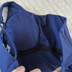 Becca  Adeline blue ribbed tie back one shoulder padded, one piece swimsuit Med​​ Photo 6