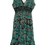 Arden B Arden Mini Fit & Flare Y2K Dress Black Green Unique Metal Straps Women’s… Photo 4