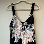 Romper Dark Florals Cut Out Boho Sheer Loose Festival Wedding Classic watercolor Black Photo 2