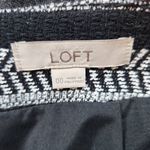 Loft  Black and White Tweed Pencil Skirt Size 00 Tweed Mini Skirt Photo 3