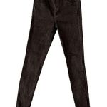 J Brand Maria Admiration High-Rise Glitter Stripe Skinny Jeans | Black Fade | 27 Photo 1