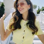 ZARA Tweed Cropped Jewel Button Jacket Top Photo 0