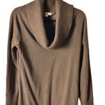 One A Brown XL Polyester Blend Cowl Neck Sweater Long Sleeve Ribbed Trim Womens Photo 4