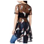 Endless Rose  Large (S) Exquisite Birds Art-To-Wear Hi-Low Sheer Blouse Cover Photo 1