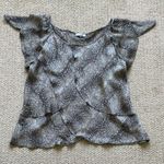 Violet+Claire  Black and Gray Patterned Blouse Photo 0