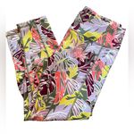 Pro Player Tropical Jungle Coastal Leafy Athletic Athleisure Gym Capri Leggings Photo 0