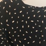 Final Touch  Black White Brushstroke Print Tie Waist Short Sleeve Tunic Women's M Photo 1