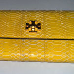 Tory Burch Kira Exotic Envelope Continental Wallet Color Daisy Photo 0