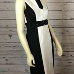 Tahari  Arthur S. Levine Black & White Houndstooth Sheath Dress size 2 Photo 5
