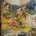 POLO RALPH LAUREN Yellow Rayon Woven Hawaiian Tropical Tank Top XL Green Photo 3