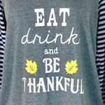 Thanksgiving holiday striped graphic T Photo 6