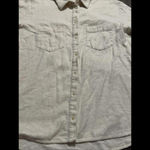 Madewell  Cotton Ivory Button Quiet Luxury Double Pocket Womens Work Shirt Medium Photo 6