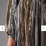 Anthropologie Sabina Musayev Metallic Balloon-Sleeve Mini Dress Photo 3