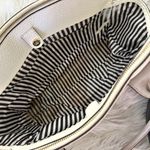 Kate Spade | Southport Avenue Lydia Pebble Leather Gray Taupe Off White Tassel Photo 9