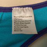 Be inspired Womens yoga Athletic Sleeveless tank Top Purple Aqua Tye Dye ombre M Photo 3