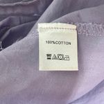 Embroidered Button Front High Low Women's Purple Tunic Size XL Short Sleeve Photo 9