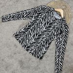 Coolibar Women’s Sun Protection UPF 50+ Zebra Print Shirt Longsleeve Size S Black Photo 1