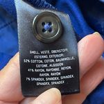 Anthropologie The Essential Slim Cropped Pants Size 4 Blue With Side Stripe Photo 6