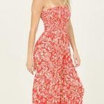 Angie  Teal and White Smocked Bodice Angled
Hem Jumpsuit (Q5V65) Photo 1