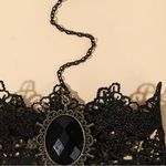 Fashion Black Lace Inlaid Oval Cut Synthetic Gems Crystal Bracelet Ring Hand Har Photo 1
