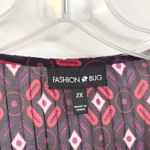 Fashion Bug  Plus Size 2X Top Embellished Tunic Blouse Sheer‎ Flowy Bohemian 1242 Photo 2