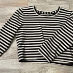 Abercrombie & Fitch Black And White Striped Crop Top Photo 0