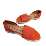 Eileen Fisher  Sandals‎ Size 6 Magma Coral Stretch Knit Open Toe Espadrilles Photo 6