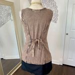 Early 2000's Tan Brown Embroidered Whimsygoth Boho Cami Tank Top S Photo 5