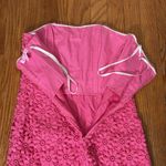 Lilly Pulitzer  Bowen Lace Dress Strapless Pink size 0 Photo 3