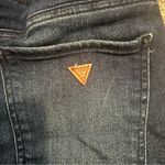 Guess Jeans Dark Wash Distressed Cut Off Raw Hem High Waisted Denim Shorts Photo 2