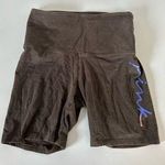 Pink womens black biker shorts size XS with logo Photo 0