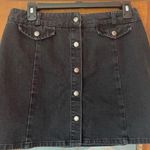 BDG Urban Outfitters Black Snap Denim Skirt- Medium Photo 0