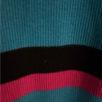 Ralph Lauren Lauren  turquoise pink black Striped Long Sleeve Top - Medium cotton Photo 3
