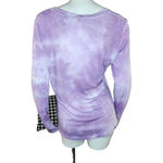 Sundry  Lilac Purple White Tye-Dye Long Sleeve Round Neckline Shirt Size 2 NWT Photo 6