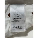 Mother The Insider Crop Step Fray White Denim Jeans Raw Hem Glass Slipper 25 Photo 3