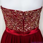 Altar'd State NEW  red sequin maxi formal‎ dress, size S Photo 9