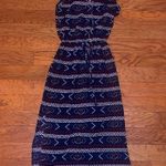 Blue, red white long dress Blue Size M Photo 0