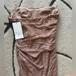 ZARA STRAPLESS PRINTED TULLE DRESS Photo 7