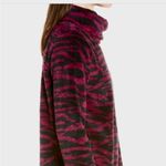 Zella  burgundy and black fuzzy turtleneck sweatshirt/ tunic. Size XS. NWT. Photo 3