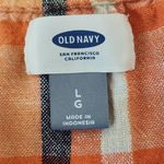 Old Navy  Orange Plaid Sleeveless Mini Dress Size Large Preppy Plaid Dress Photo 6